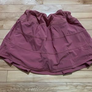 Lululemon pace rival skirt pink mauve size 10